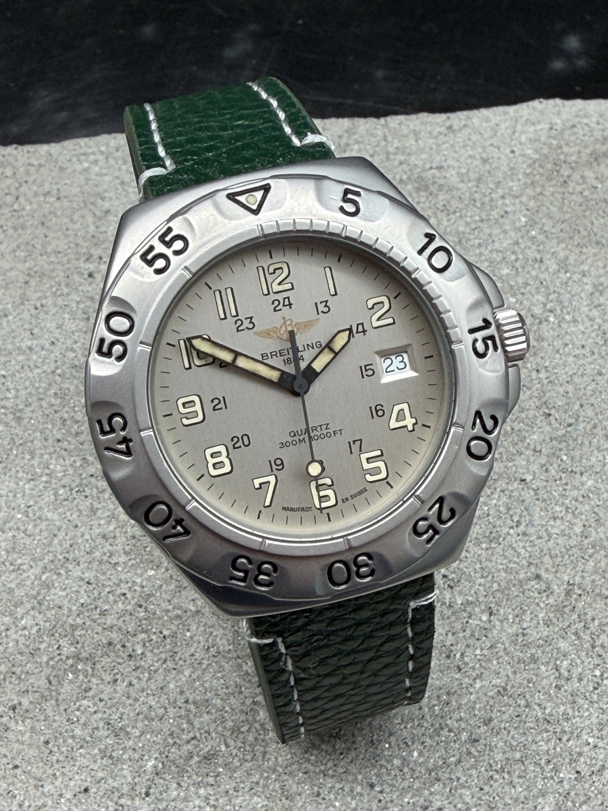 ORIGINAL BREITLING COLT A50036 COLT SPECIAL B50 QUARTZ MILITARY GREY + SERVICE
