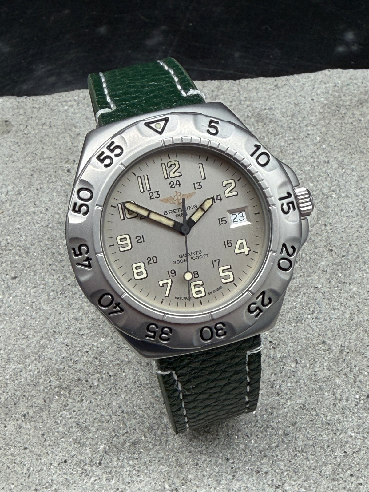 ORIGINAL BREITLING COLT A50036 COLT SPECIAL B50 QUARTZ MILITARY GREY + SERVICE