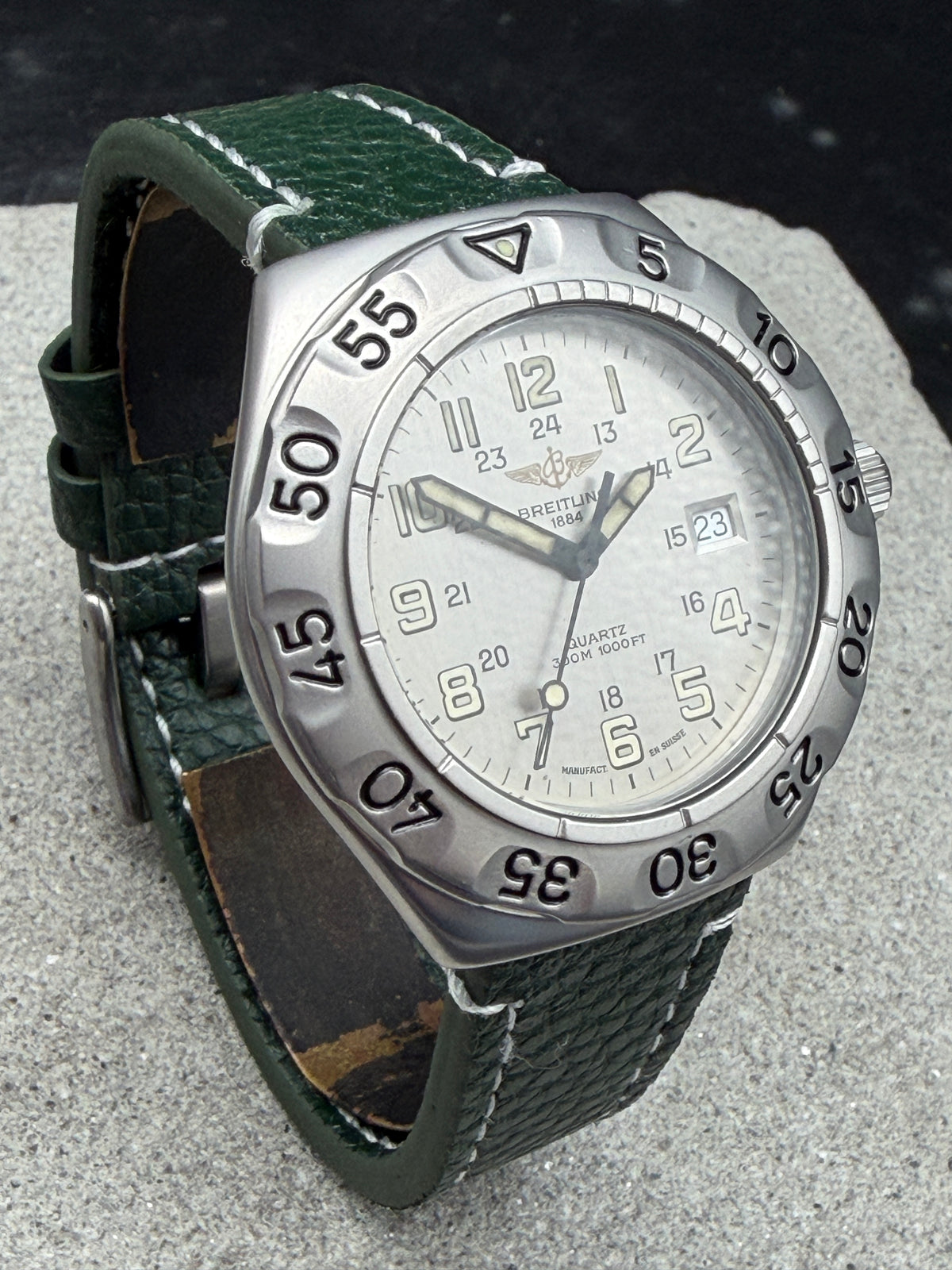 ORIGINAL BREITLING COLT A50036 COLT SPECIAL B50 QUARTZ MILITARY GREY + SERVICE