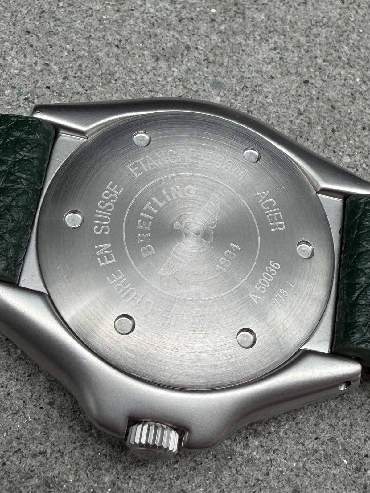 ORIGINAL BREITLING COLT A50036 COLT SPECIAL B50 QUARTZ MILITARY GREY + SERVICE
