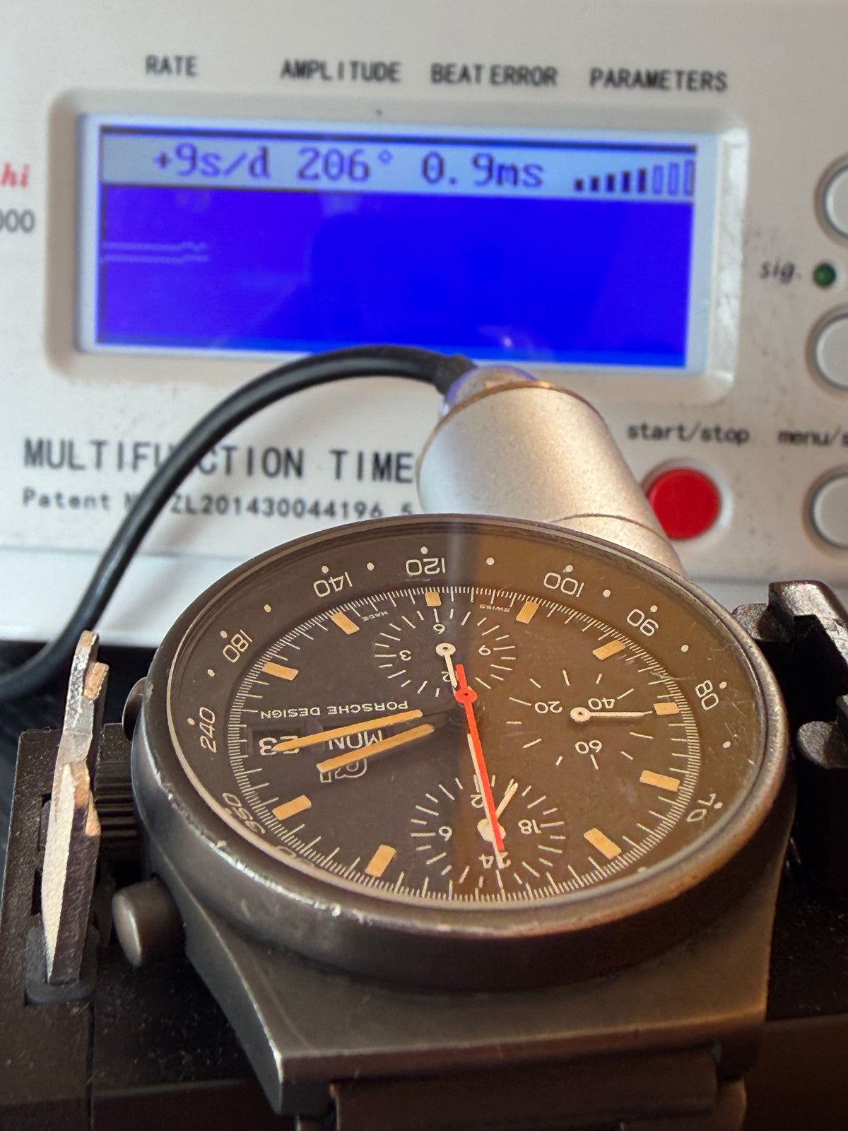 ORFINA PORSCHE DESIGN 7176 LEMANIA 5100 TOP GUN SCHWARZ BLACK NSA 1975 PVD + BOX