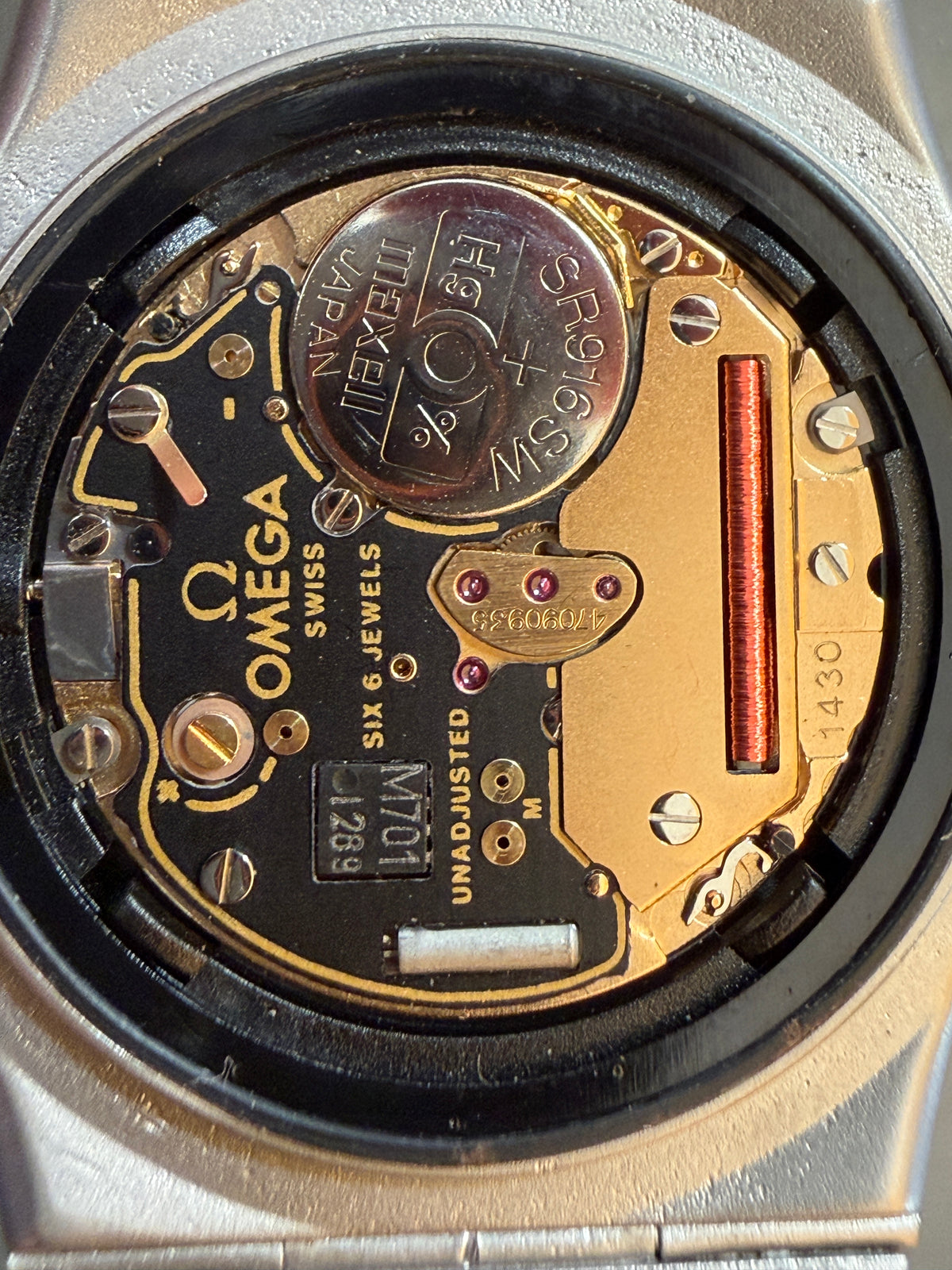 ORIGINAL 1984 OMEGA SEAMASTER RECIFE OXIDIERTER STAHL 196.0292 396.0984 BLACK