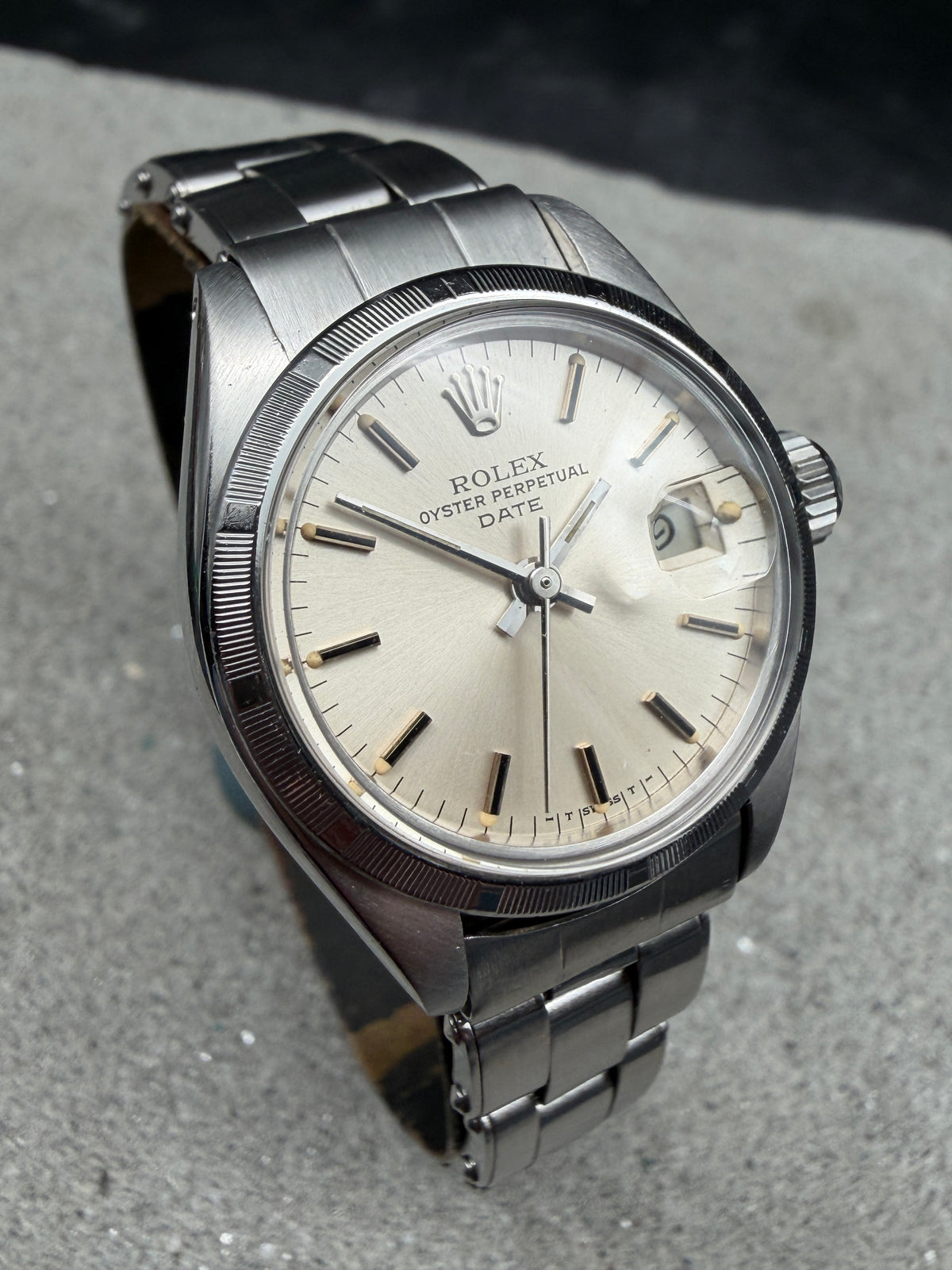 ORIGINAL ROLEX LADY DATE 26mm OYSTER PERPETUAL 6919 EDELSTAHL ENGINE TURNED