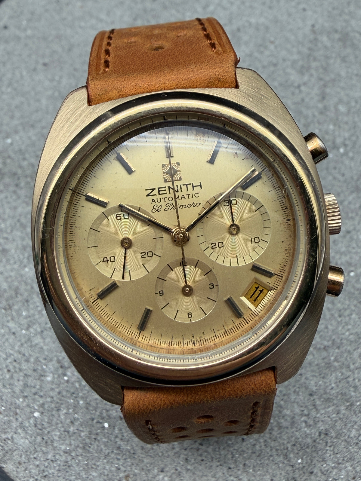 ORIGINAL ZENITH EL PRIMERO AUTOMATIK 20.0210.415 GOLD CHRONOGRAPH 3019PHC BIGEYE