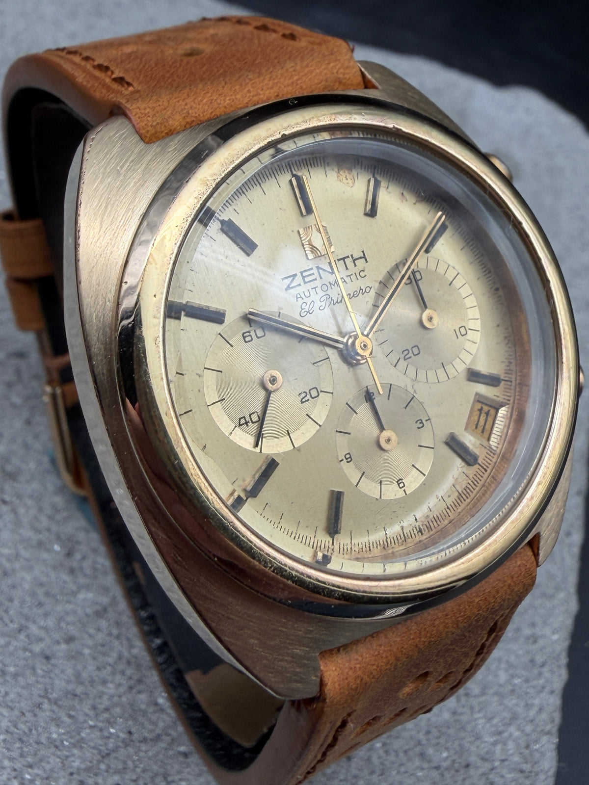 ORIGINAL ZENITH EL PRIMERO AUTOMATIK 20.0210.415 GOLD CHRONOGRAPH 3019PHC BIGEYE