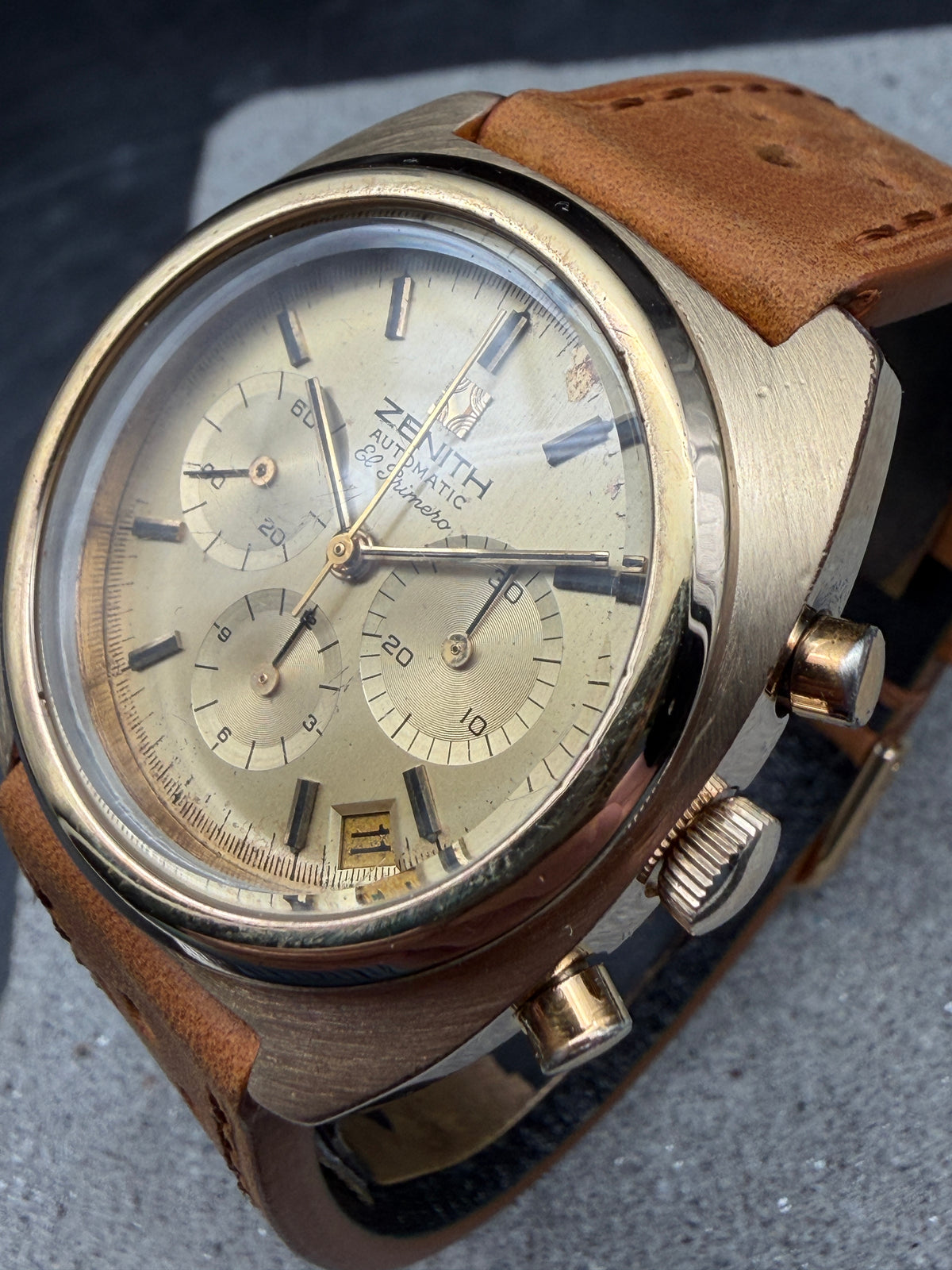 ORIGINAL ZENITH EL PRIMERO AUTOMATIK 20.0210.415 GOLD CHRONOGRAPH 3019PHC BIGEYE