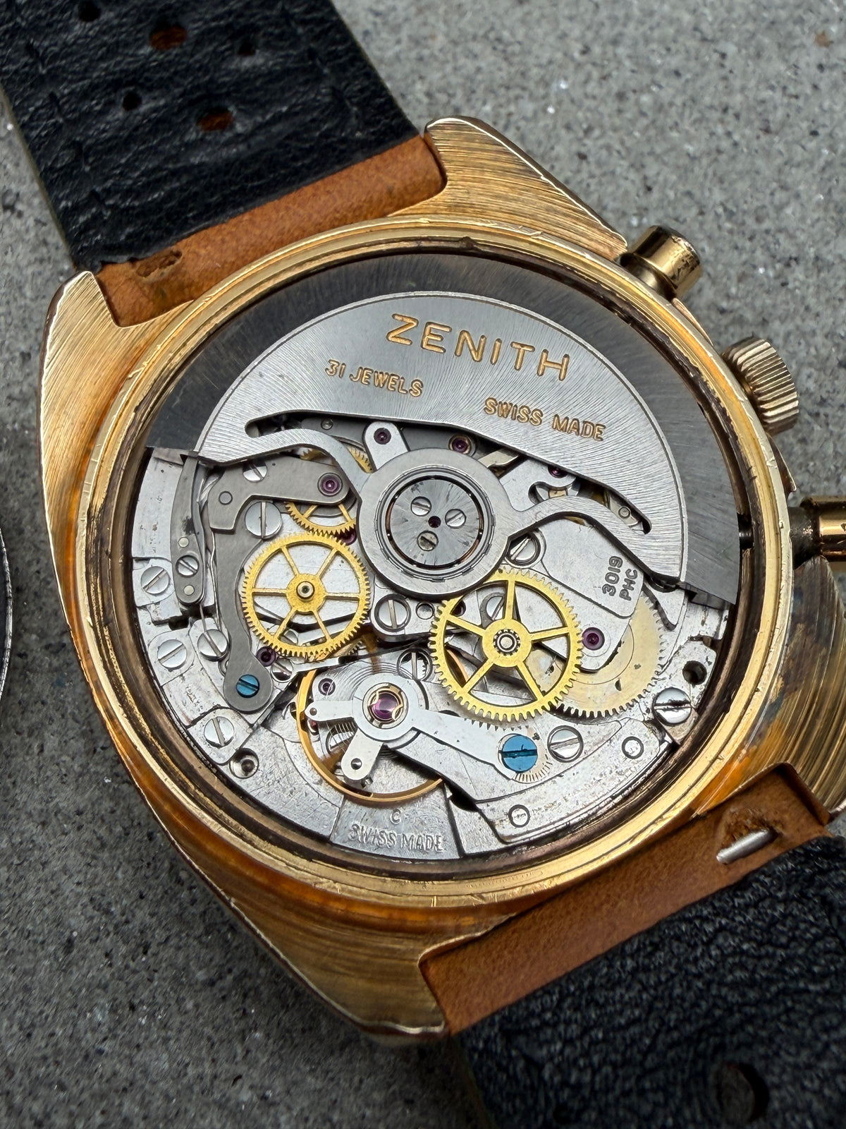 ORIGINAL ZENITH EL PRIMERO AUTOMATIK 20.0210.415 GOLD CHRONOGRAPH 3019PHC BIGEYE