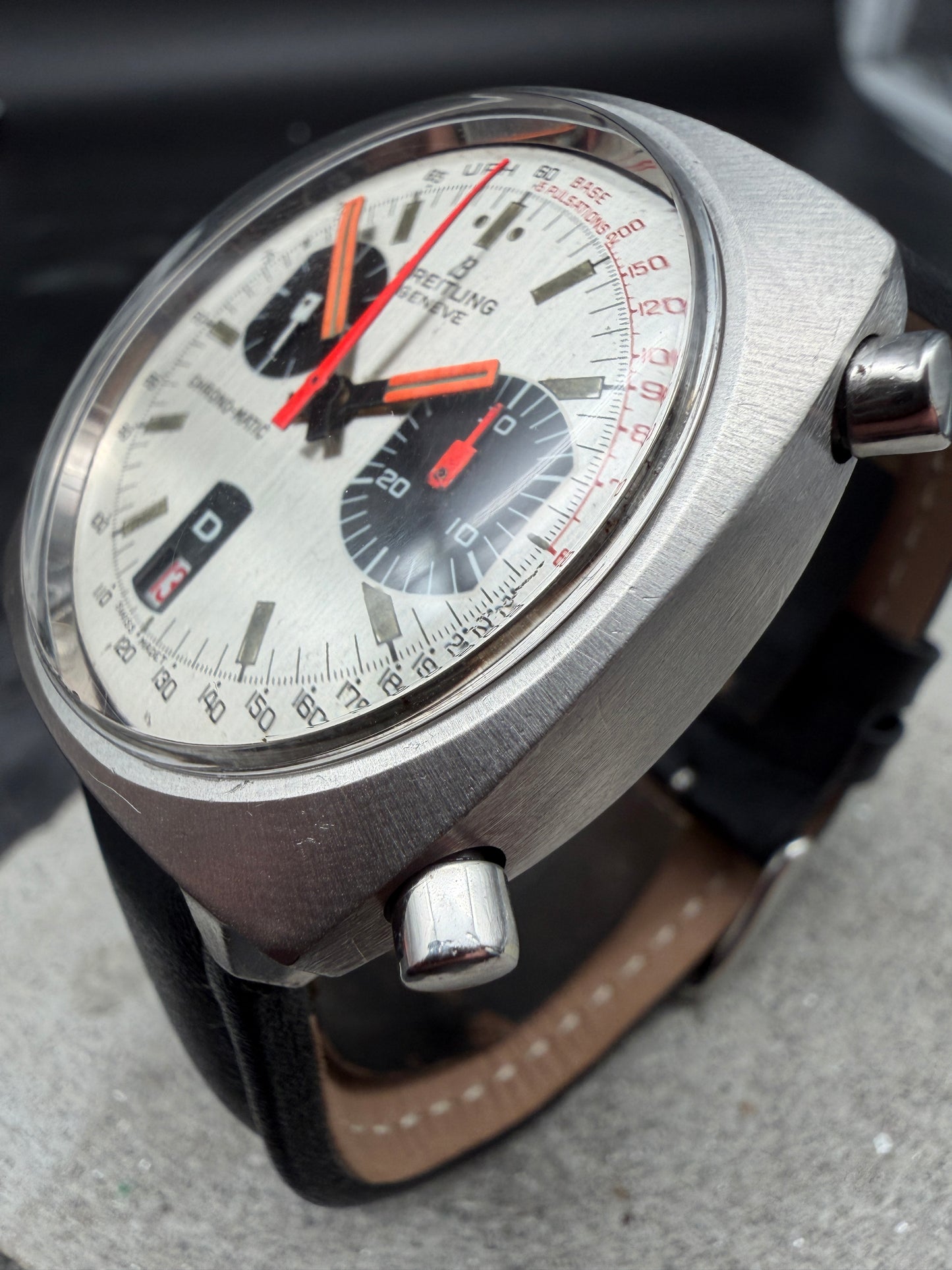ORIGINAL BREITLING 2111 CHRONO-MATIC CHRONOGRAPH BUREN CAL. 15 AUTOMATIK LUXUS
