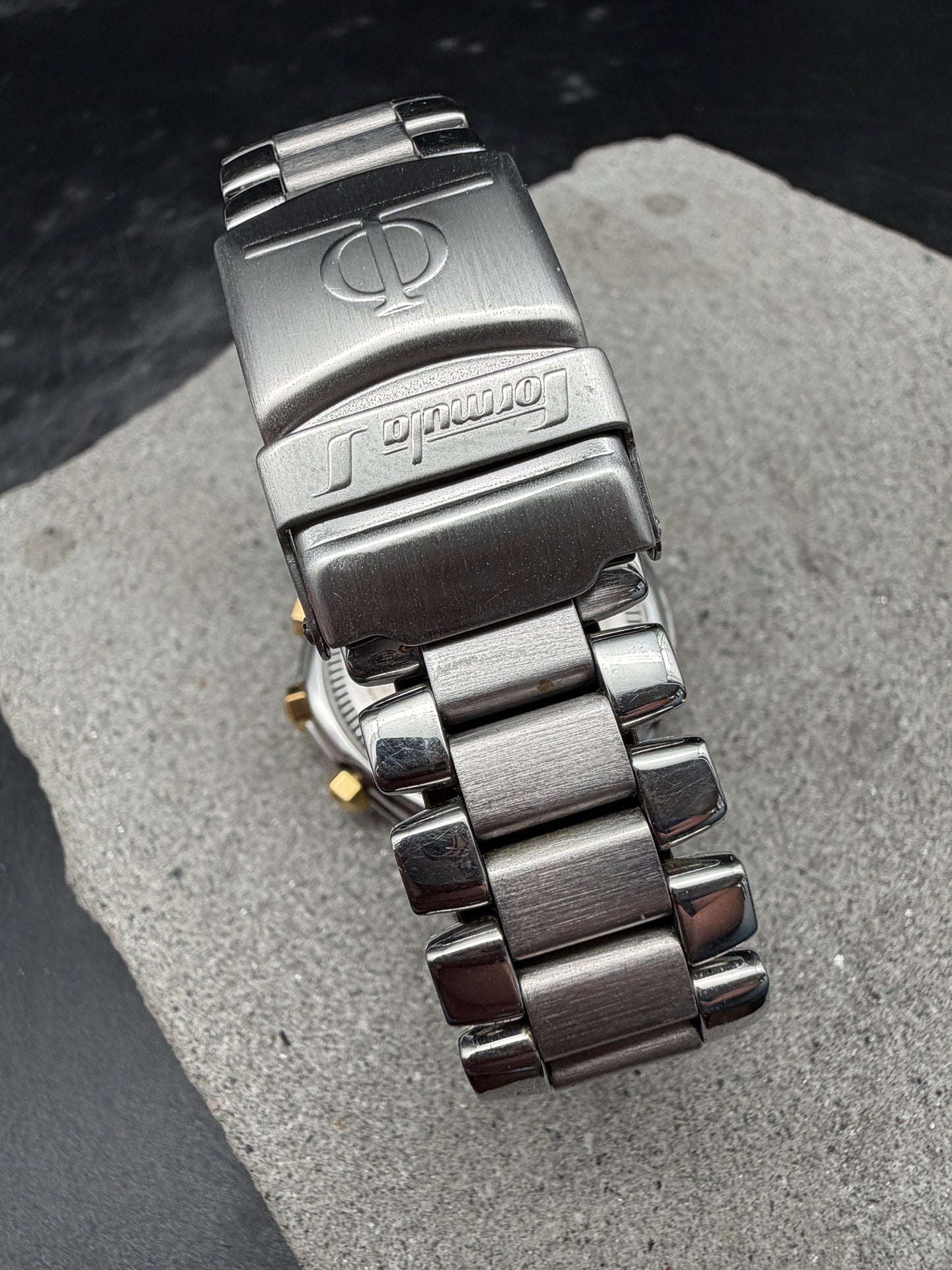 ORIGINAL BAUME & MERCIER FORMULA STAHL / GOLD CHRONOGRAPH MV04FO11 DATUM TACHY