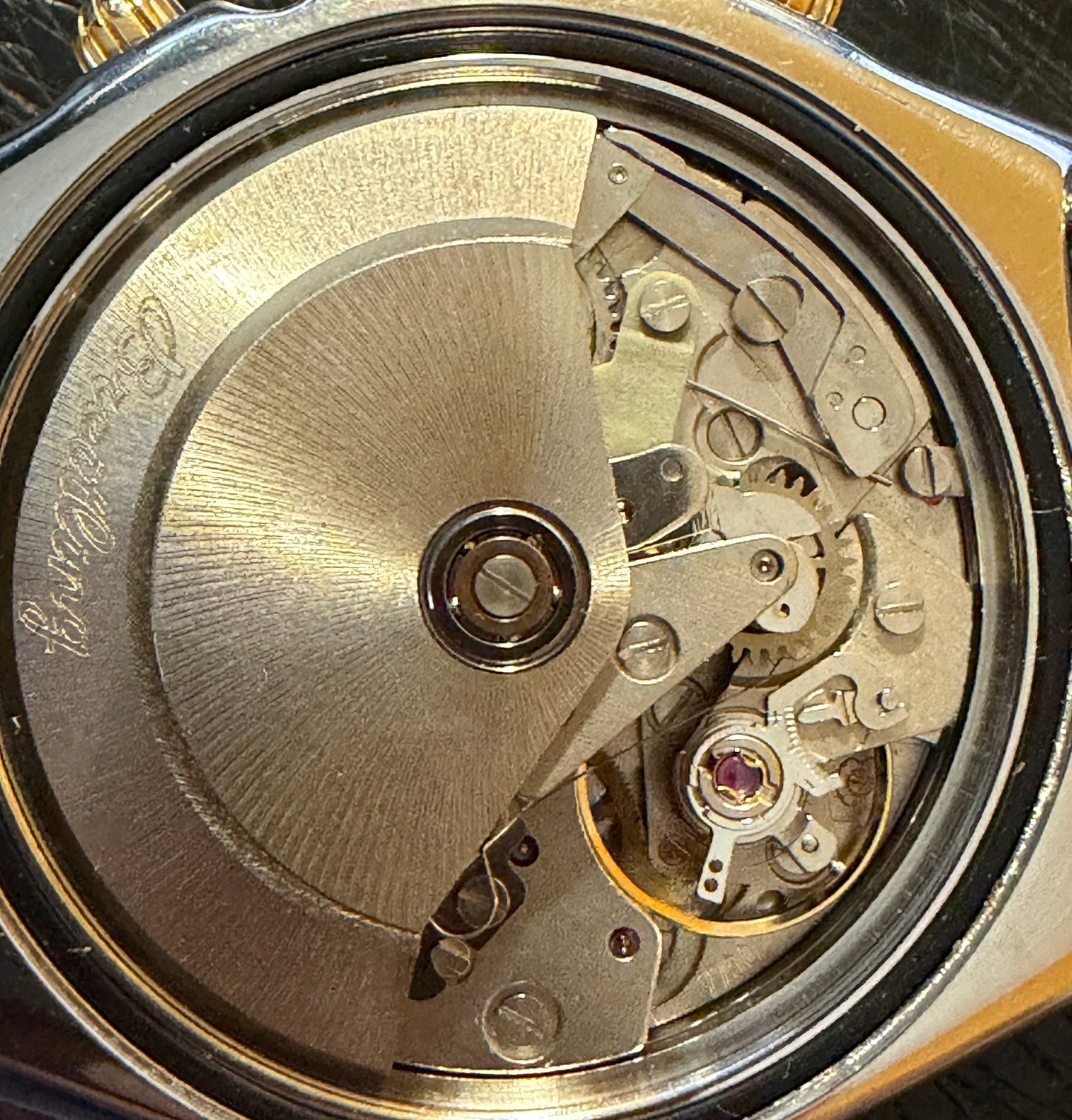 ORIGINAL BREITLING B13047 CHRONOMAT BURGUNDY RED STAHL / GOLD ROULEAUX 39mm UHR