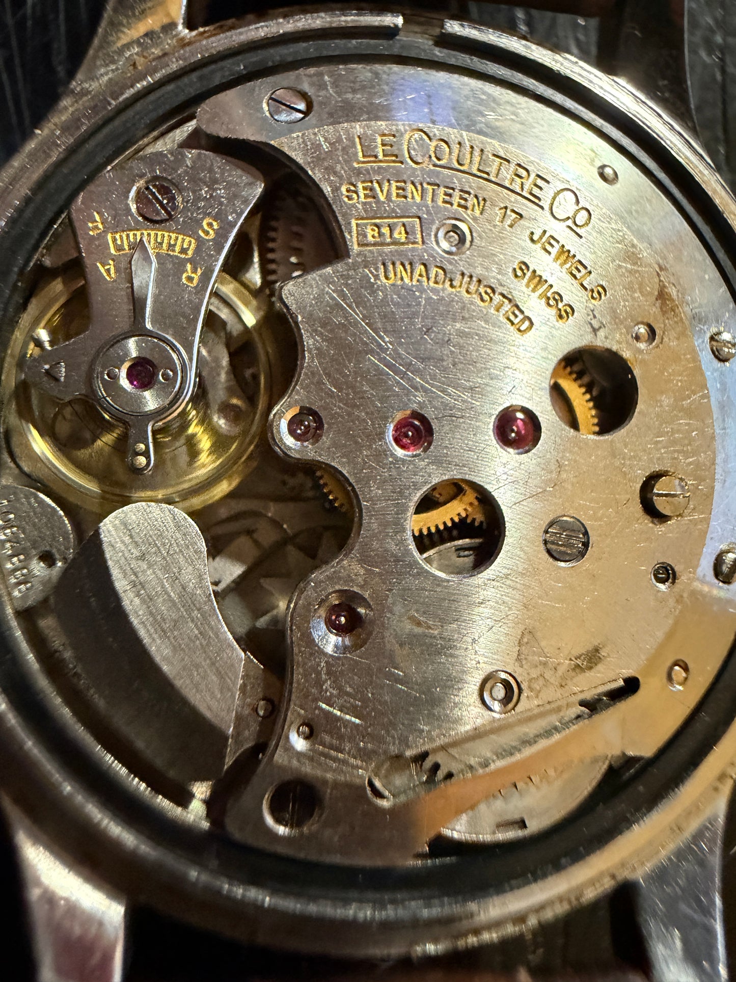 ORIGINAL JAEGER LE COULTRE MEMOVOX CAL.814 SCREWBACK 1960 WRIST ALARM DRESSWATCH