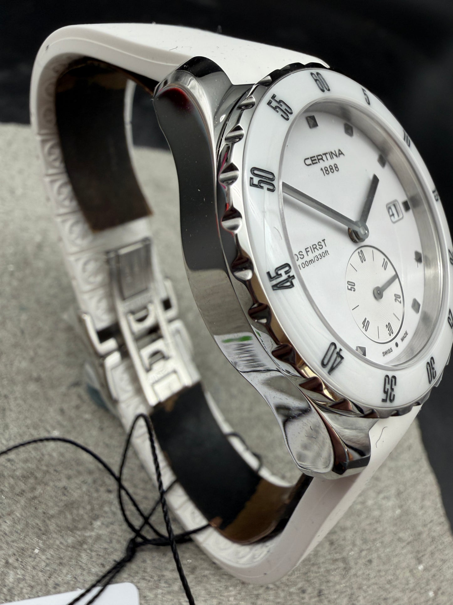 NEU CERTINA DS FIRST LADY KERAMIK WHITE C014.235.11.011.00 WEIß 35mm DAMEN DIVER