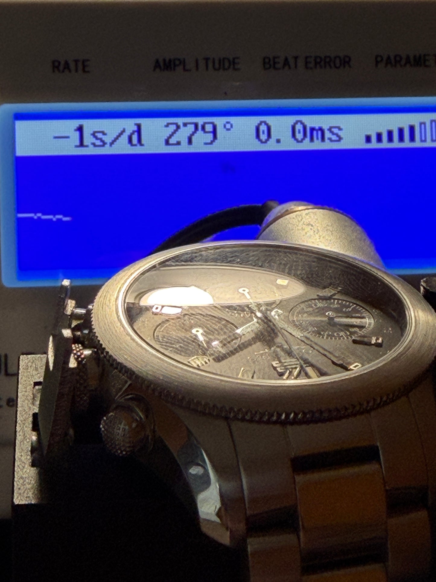 ORIGINAL LONGINES GRANDE VITESSE L3.635.4 AUTOMATIK CHRONOGRAPH GLASBODEN STAHL