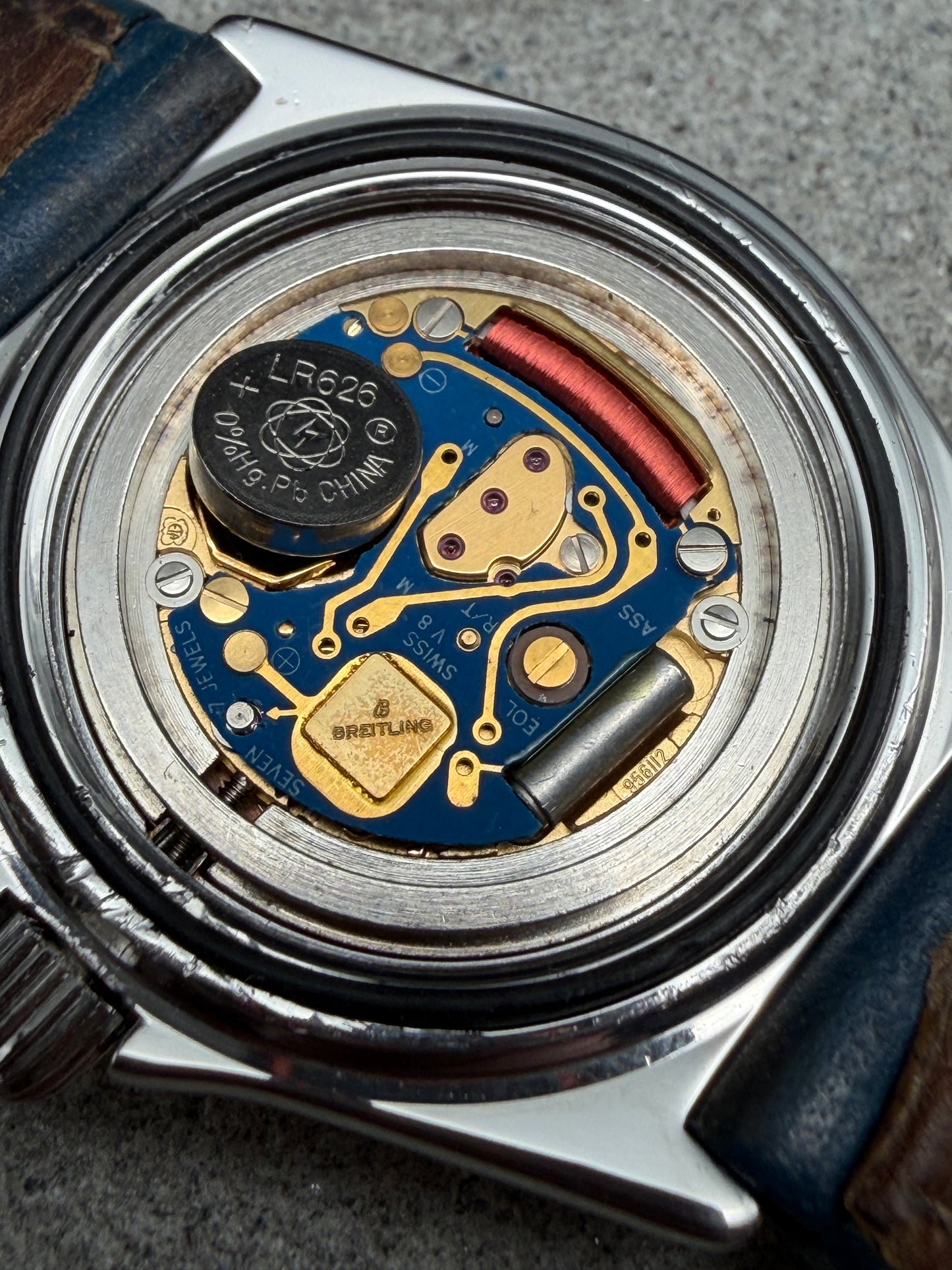ORIGINAL BREITLING J-CLASS D52063 STAHL / GOLD DAMENUHR WHITE BLUE LUXUS LADY