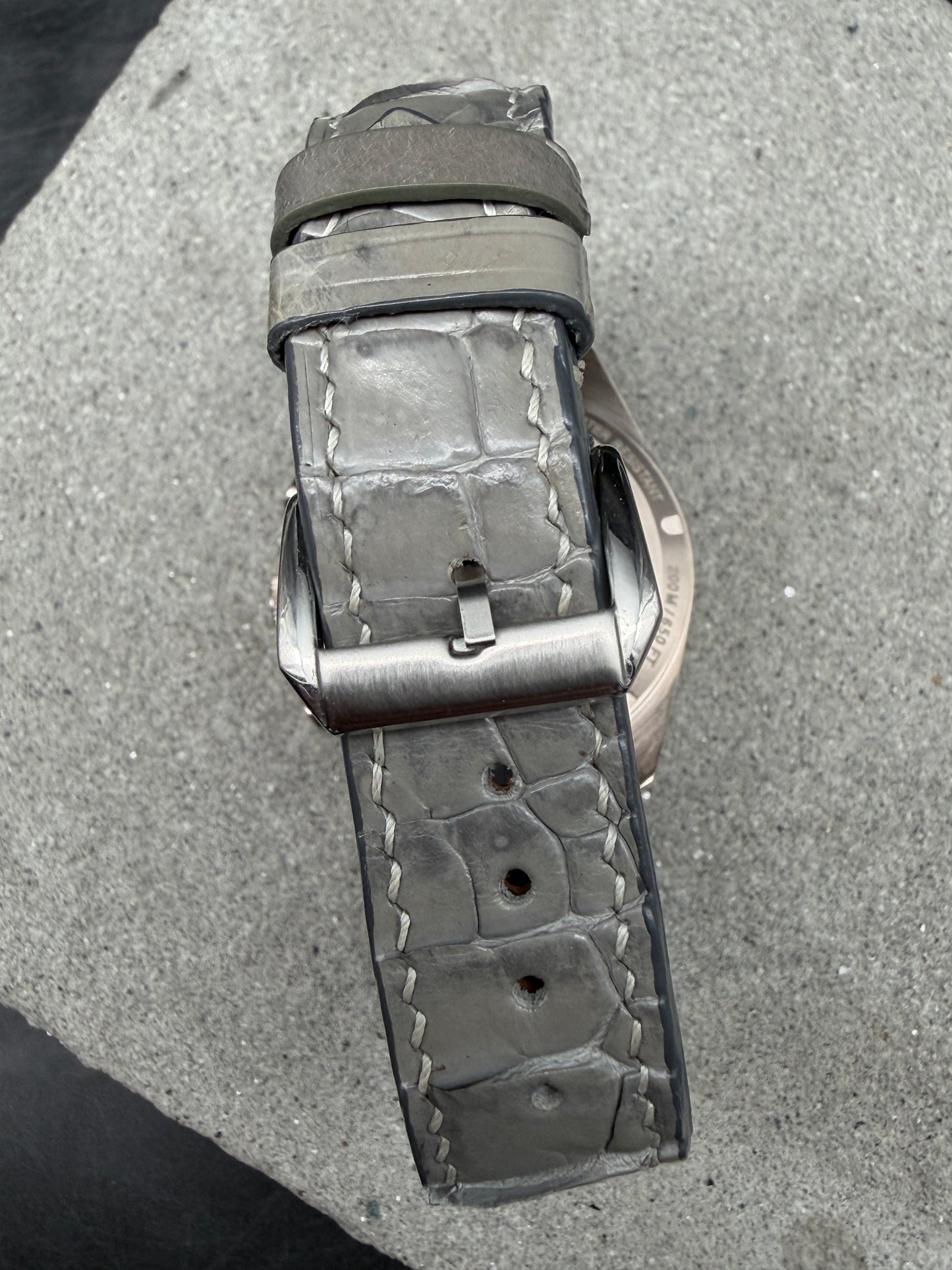 ORIGINAL BELL & ROSS 18K / 750 WEIßGOLD "GREY GOLD" VINTAGE 126 CHRONOGRAPH B&P