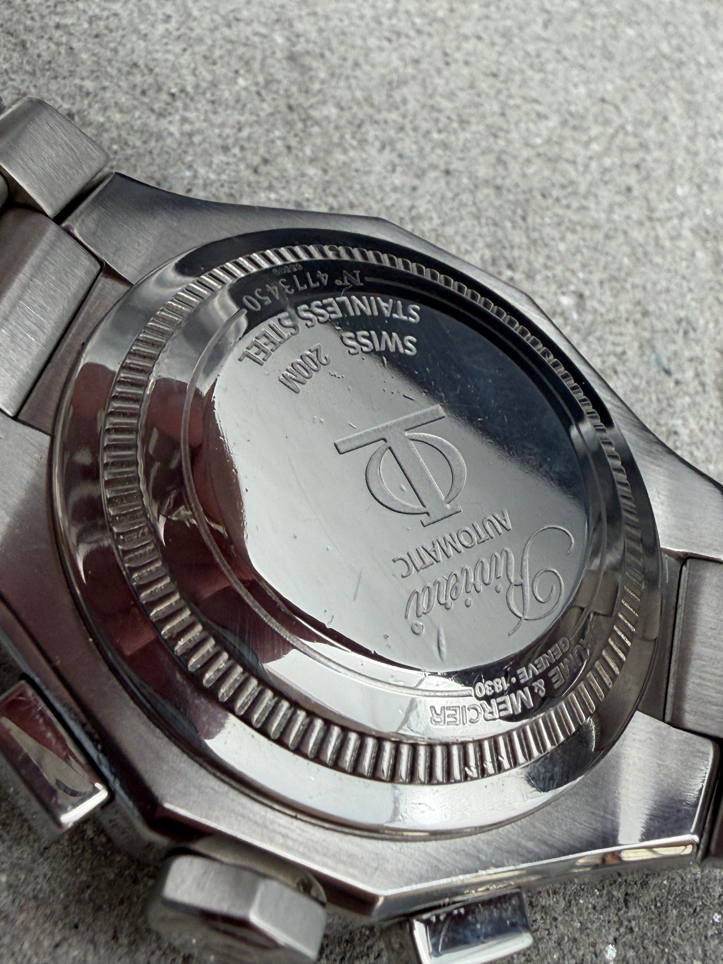 ORIGINAL BAUME & MERCIER RIVIERA AUTOMATIK CHRONOGRAPH EDELSTAHL TAUCHER 42mm