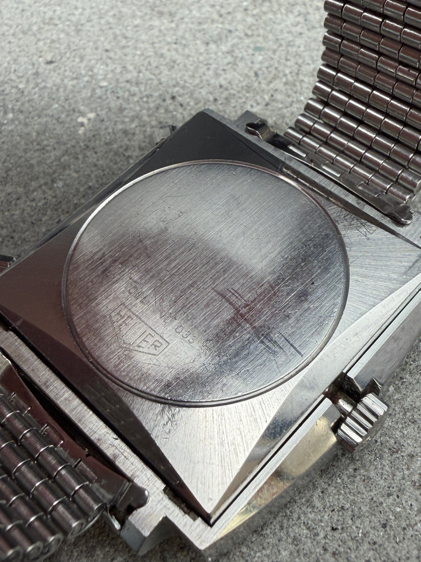 VINTAGE HEUER MONACO 1533 AUTOMATIK GREY DIAL EDELSTAHL TOOL 033 STEVE MC QUEEN