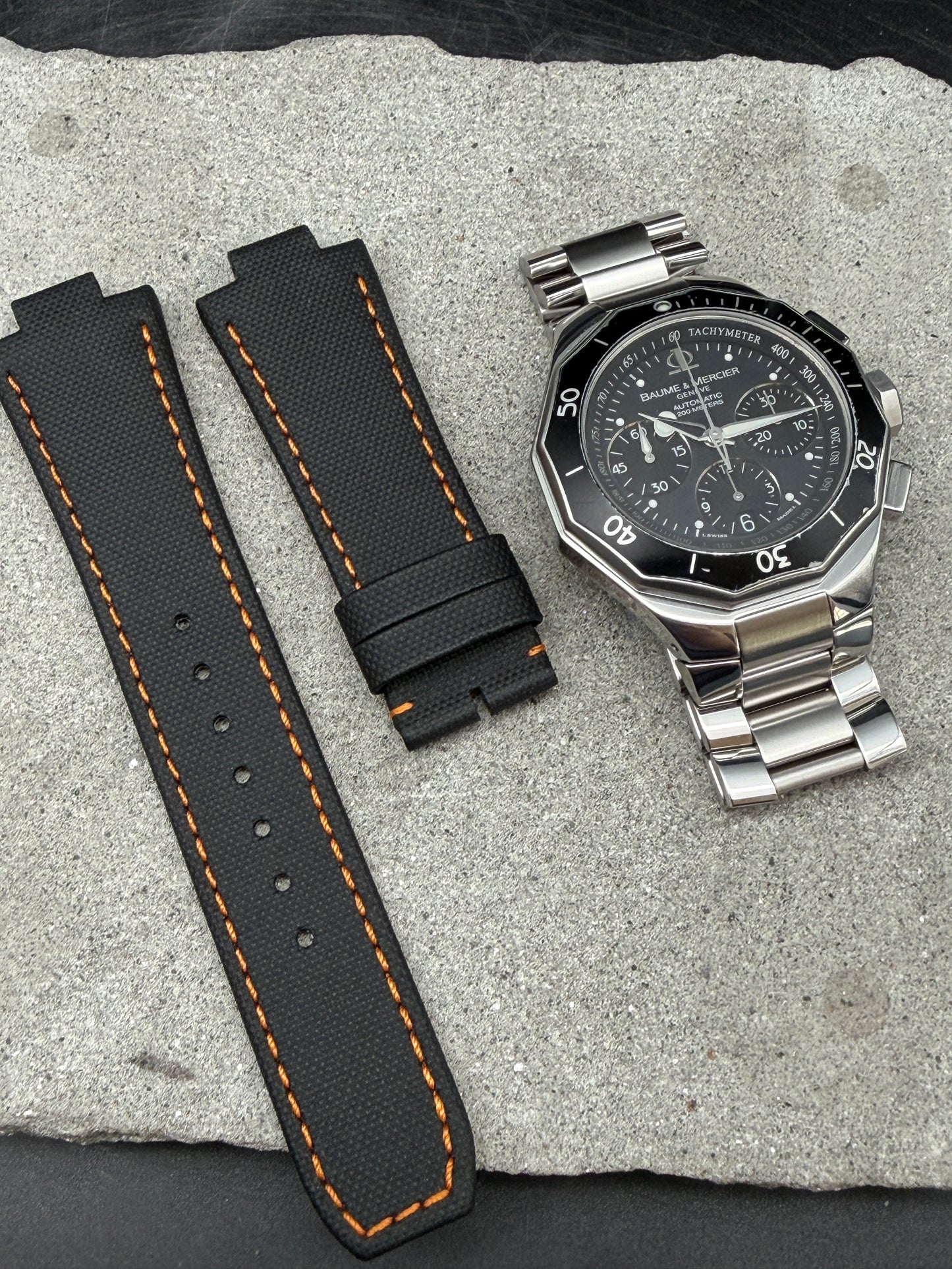 ORIGINAL BAUME & MERCIER RIVIERA AUTOMATIK CHRONOGRAPH EDELSTAHL TAUCHER 42mm