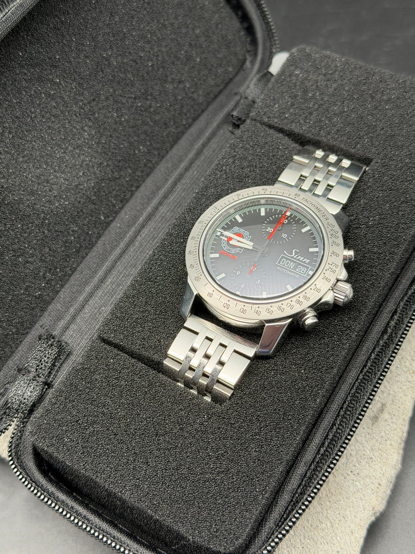 ORIGINAL SINN 303 MAZDA RX8 LIMITIERT 888 SONDERSERIE GLASBODEN CHRONOGRAPH DAY