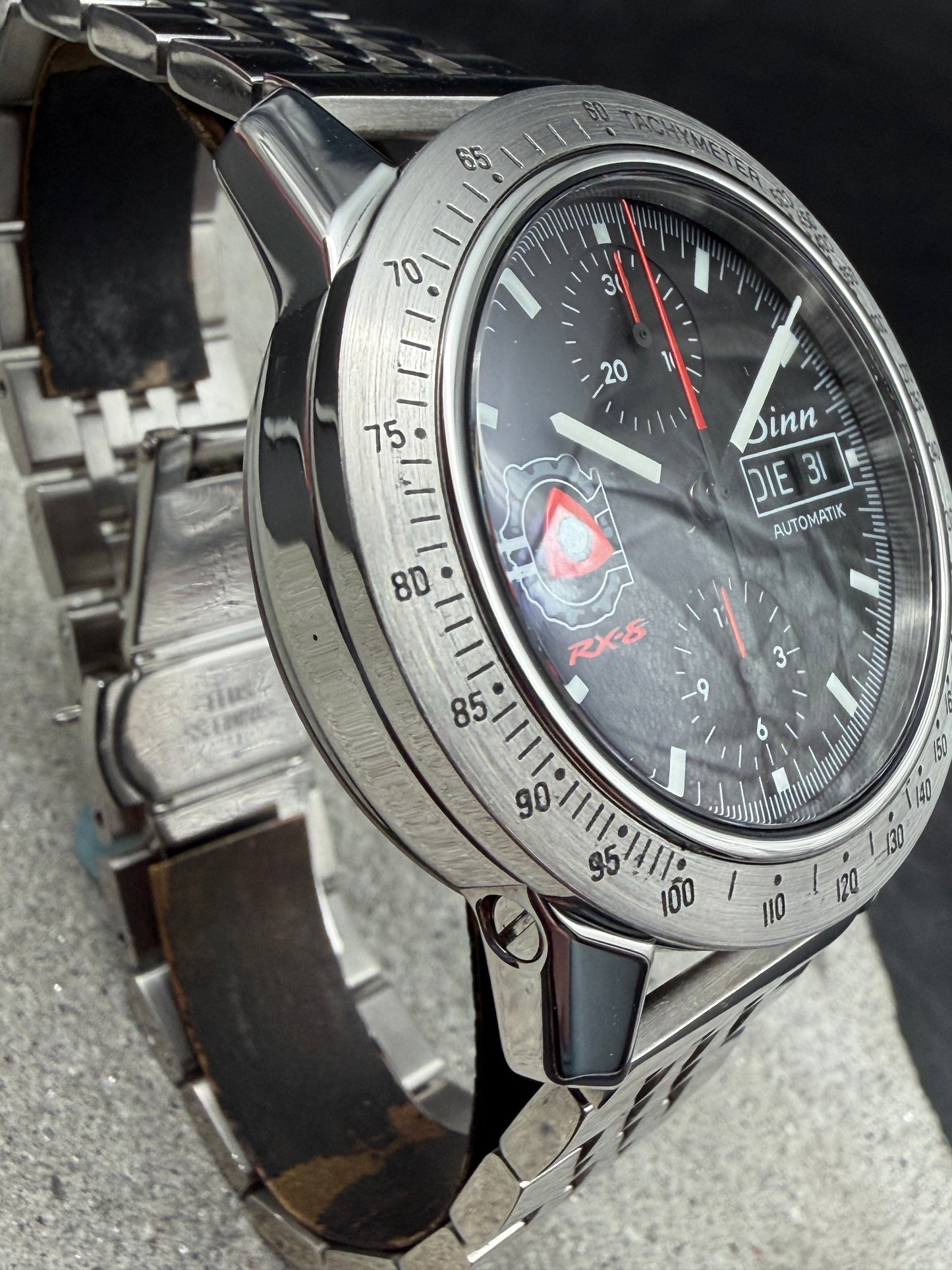 ORIGINAL SINN 303 MAZDA RX8 LIMITIERT 888 SONDERSERIE GLASBODEN CHRONOGRAPH DAY