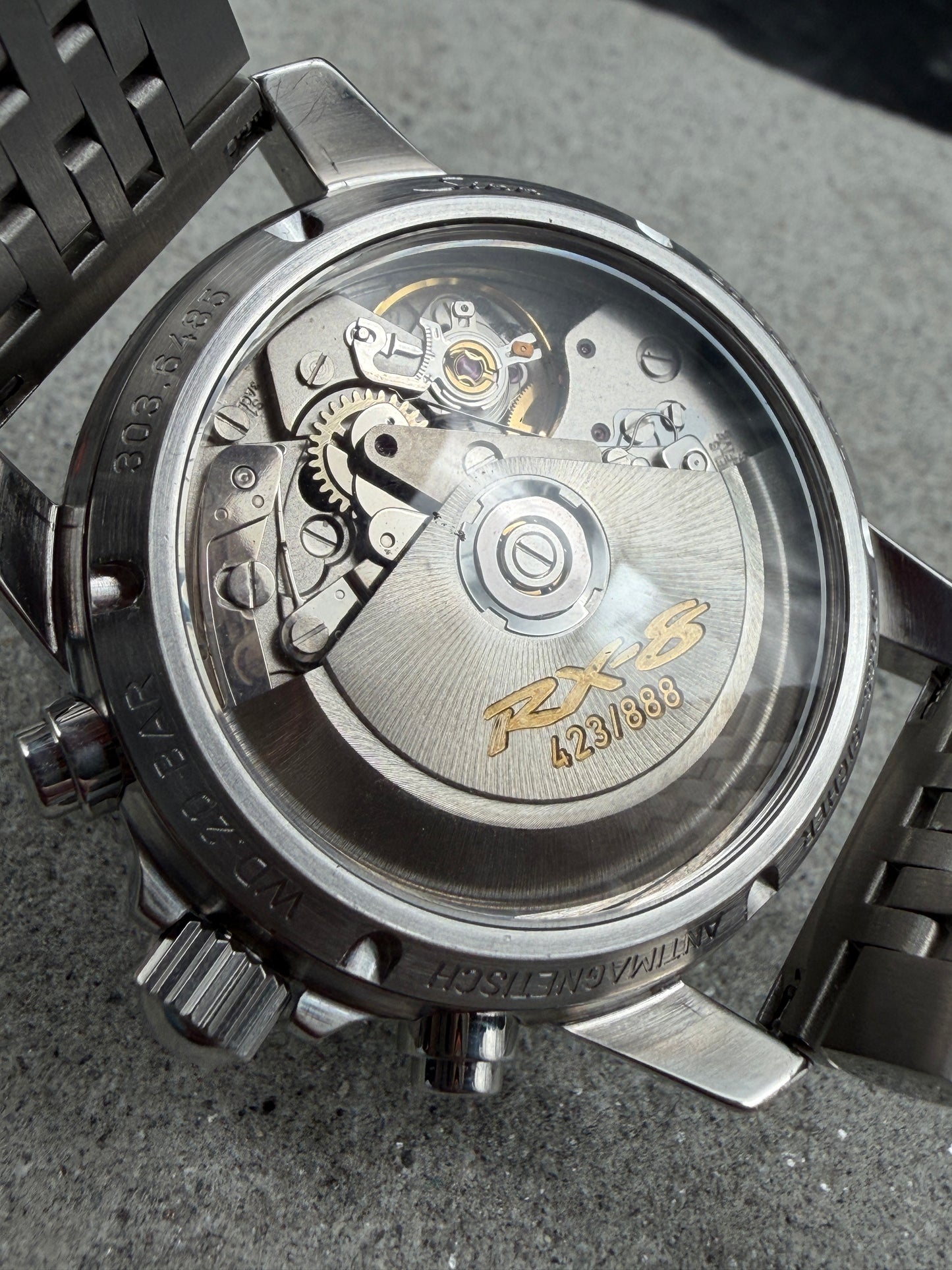 ORIGINAL SINN 303 MAZDA RX8 LIMITIERT 888 SONDERSERIE GLASBODEN CHRONOGRAPH DAY