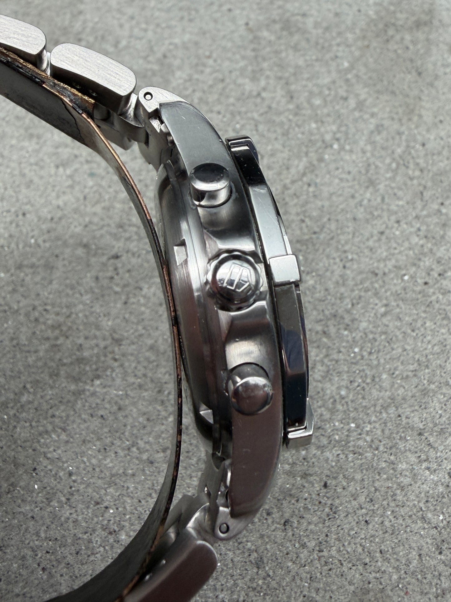 ORIGINAL TAG HEUER CN111D 200 METERS CHRONOGRAPH SEYCHELLES PURPLE DIAL 1/10 SEC
