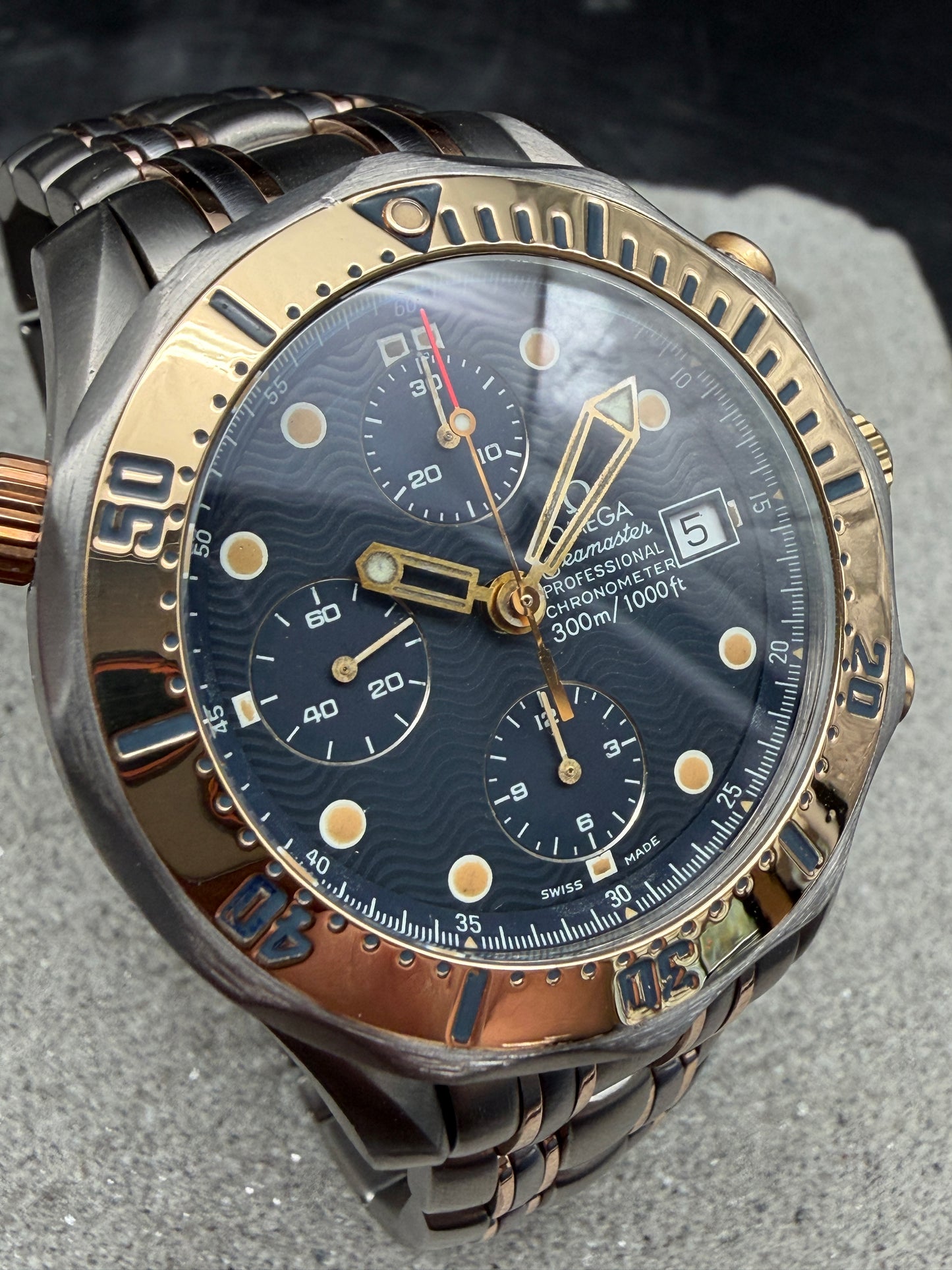 ORIGINAL OMEGA SEAMASTER PROFESSIONAL CHRONOGRAPH TITAN / TANTAL / ROTGOLD UHR