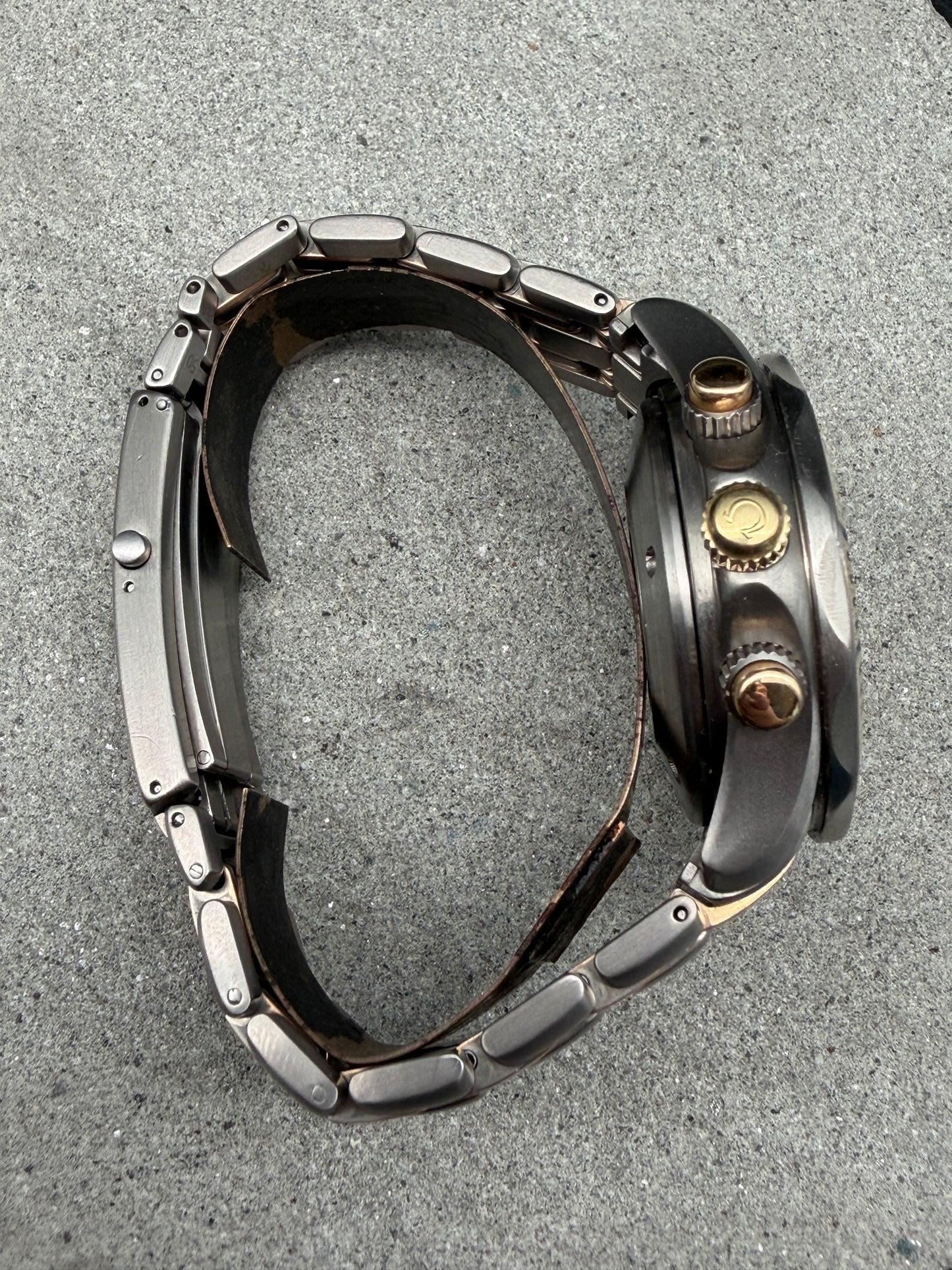 ORIGINAL OMEGA SEAMASTER PROFESSIONAL CHRONOGRAPH TITAN / TANTAL / ROTGOLD UHR